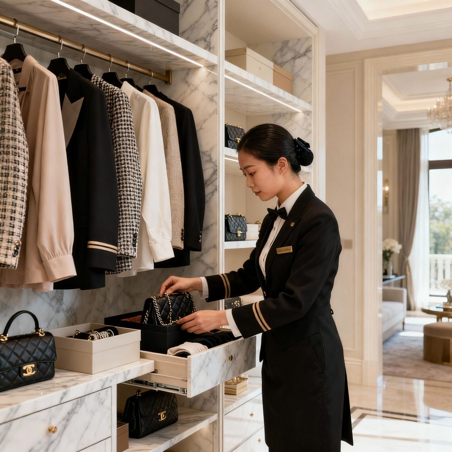 Agenzia domestici Frosinone - Organizzazione guardaroba luxury con staff asiatico specializzato