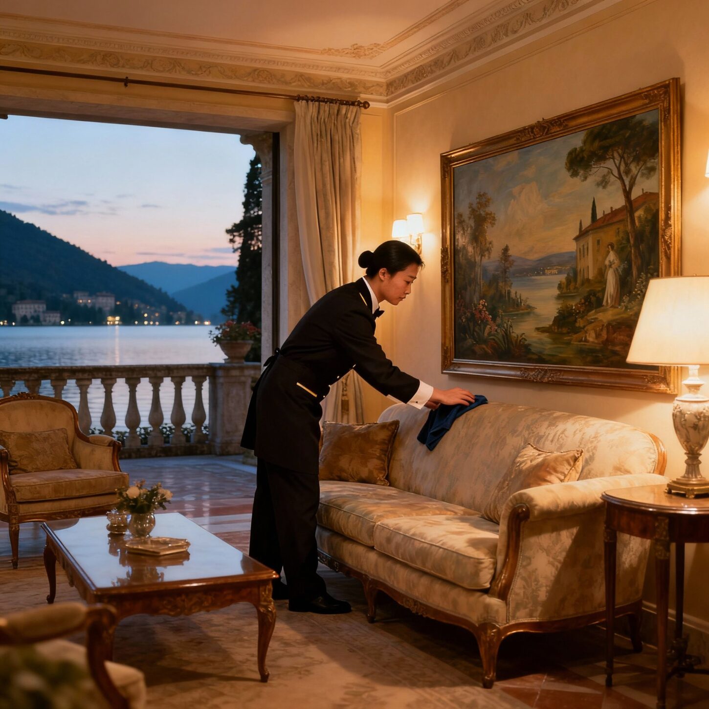 Agenzia domestici Stresa - Personale domestico asiatico in soggiorno di lusso