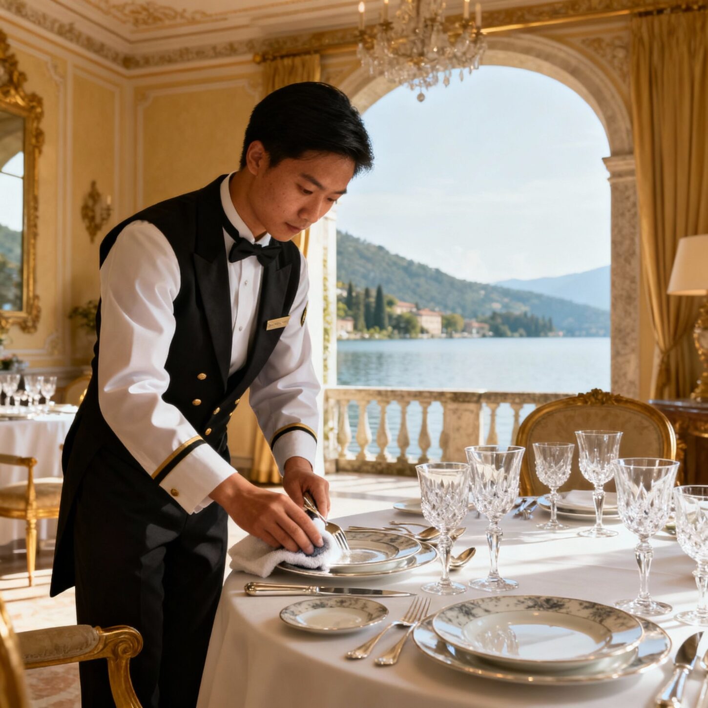 Agenzia per personale domestico Desenzano del Garda - Personale domestico elegante servizio tavola luxury