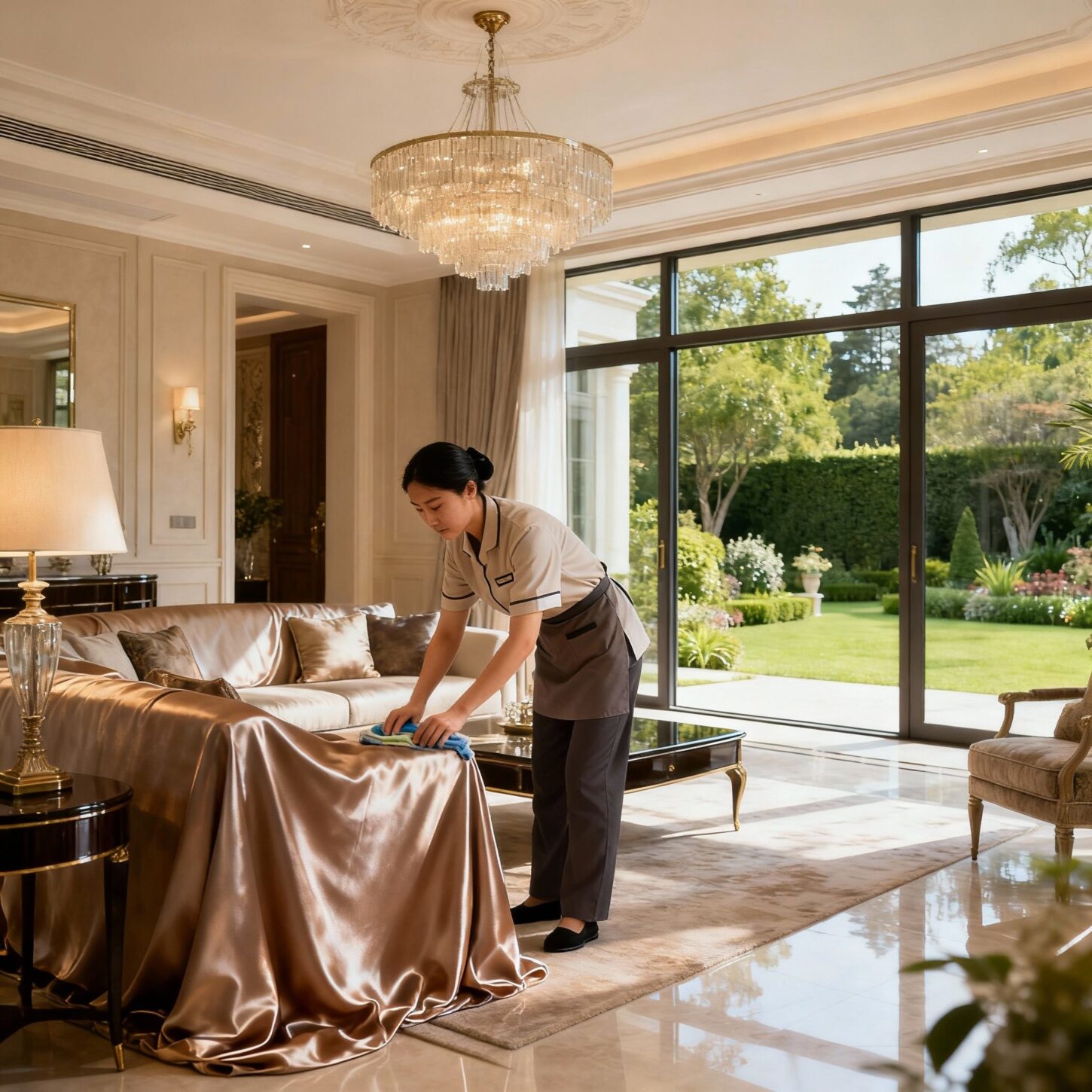 Agenzia per personale domestico Frosinone - Personale asiatico gestisce salotto luxury