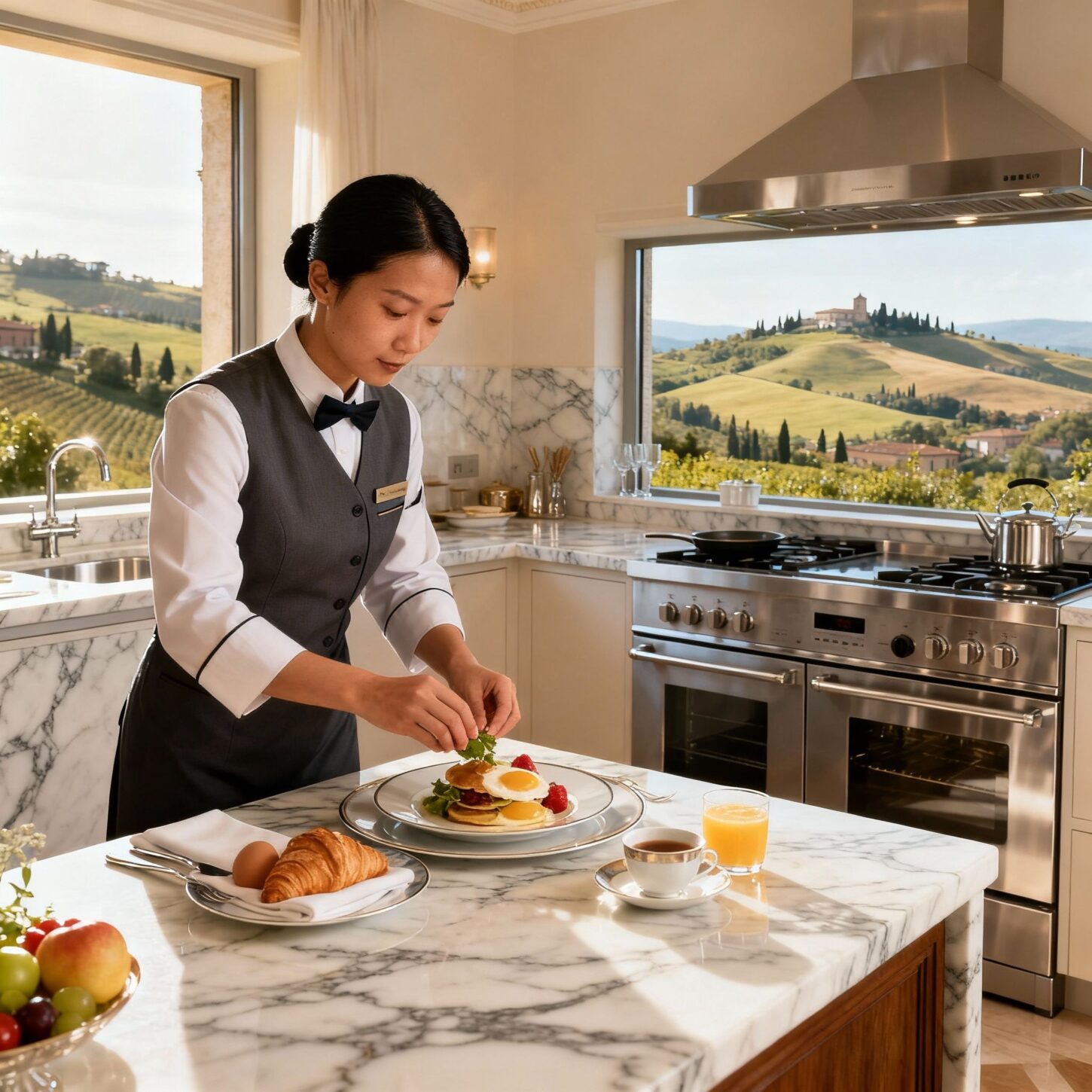 Agenzia per personale domestico Montegrotto Terme - Servizio colazione gourmet da staff asiatico qualificato