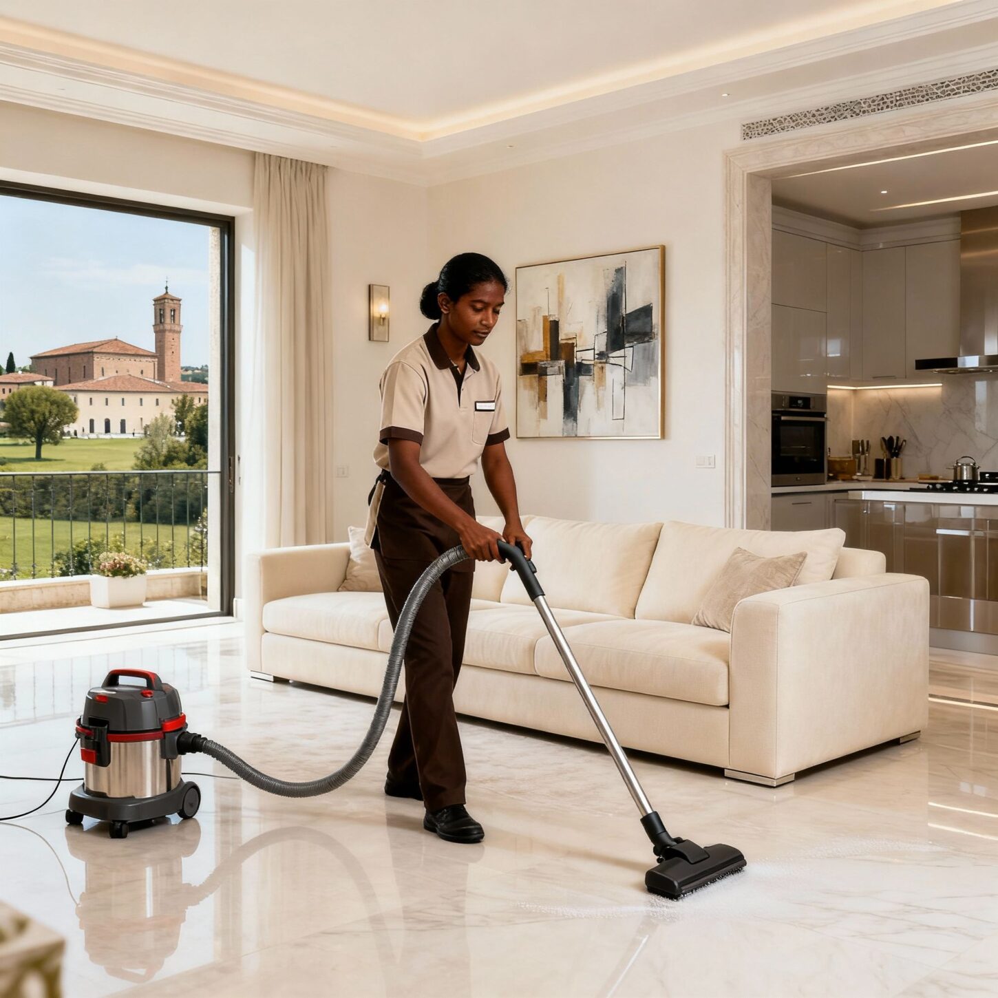 Colf Albignasego - Housekeeper sri lankese in villa europea di lusso durante servizio