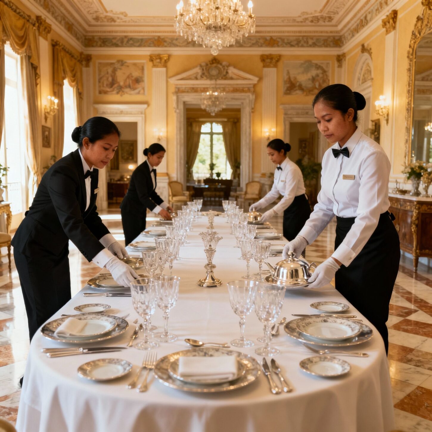 Coppia Di Filippini Trento - allestimento sala da pranzo