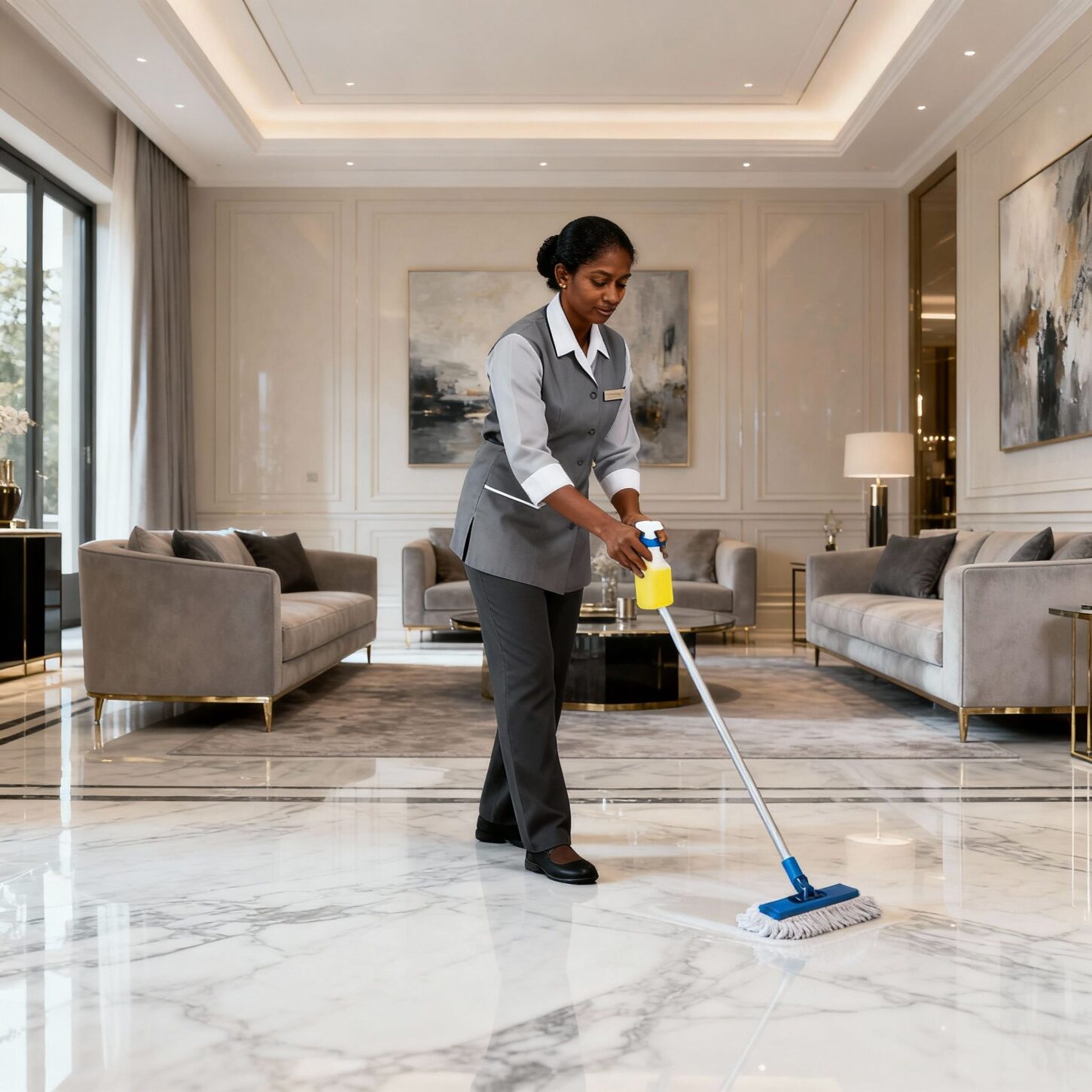 Coppia Sri Lanka Pavia - Servizio domestico professionale in salotto luxury con personale asiatico qualificato