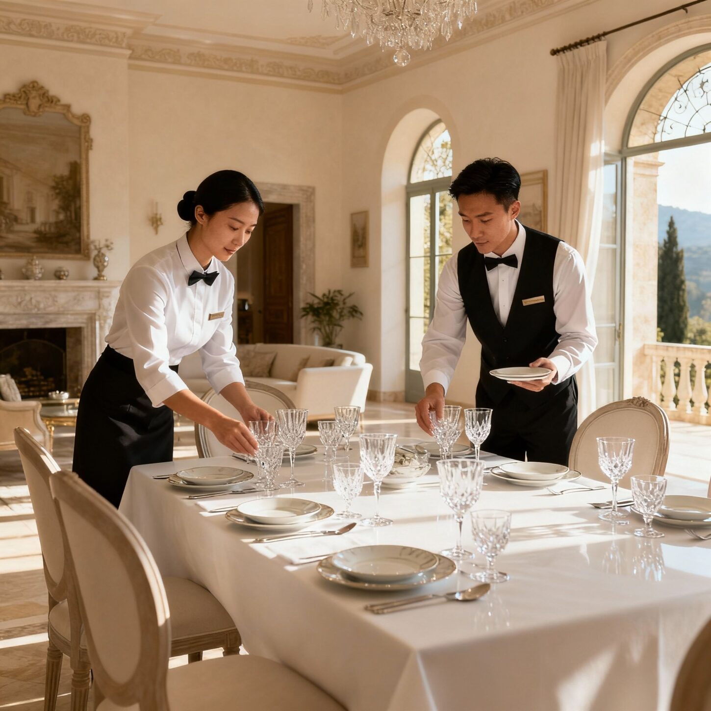 Coppia Sri Lanka Reggio Emilia - preparazione tavola luxury