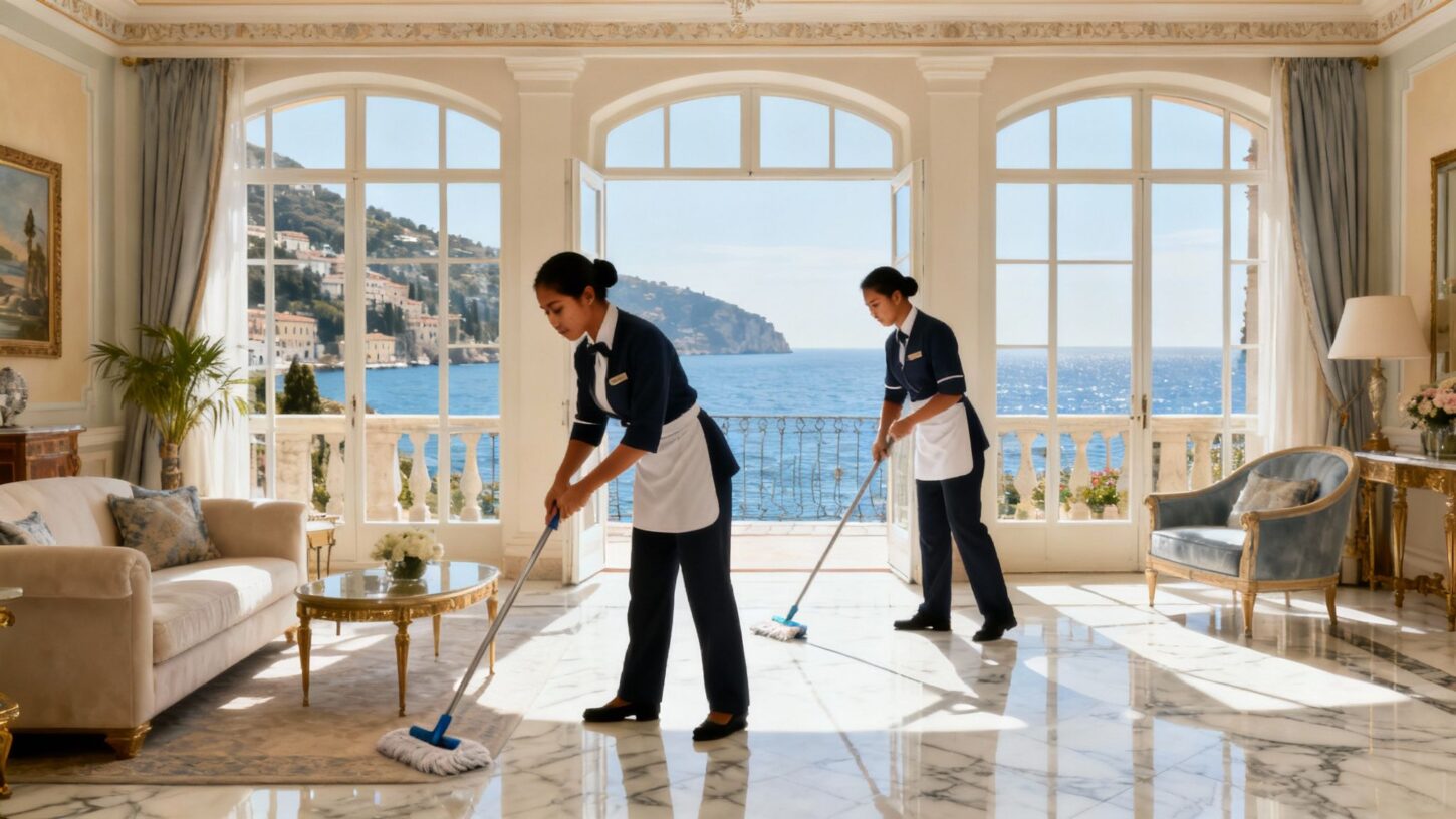 Coppia domestici Rapallo - coppia asiatica in villa con vista mare