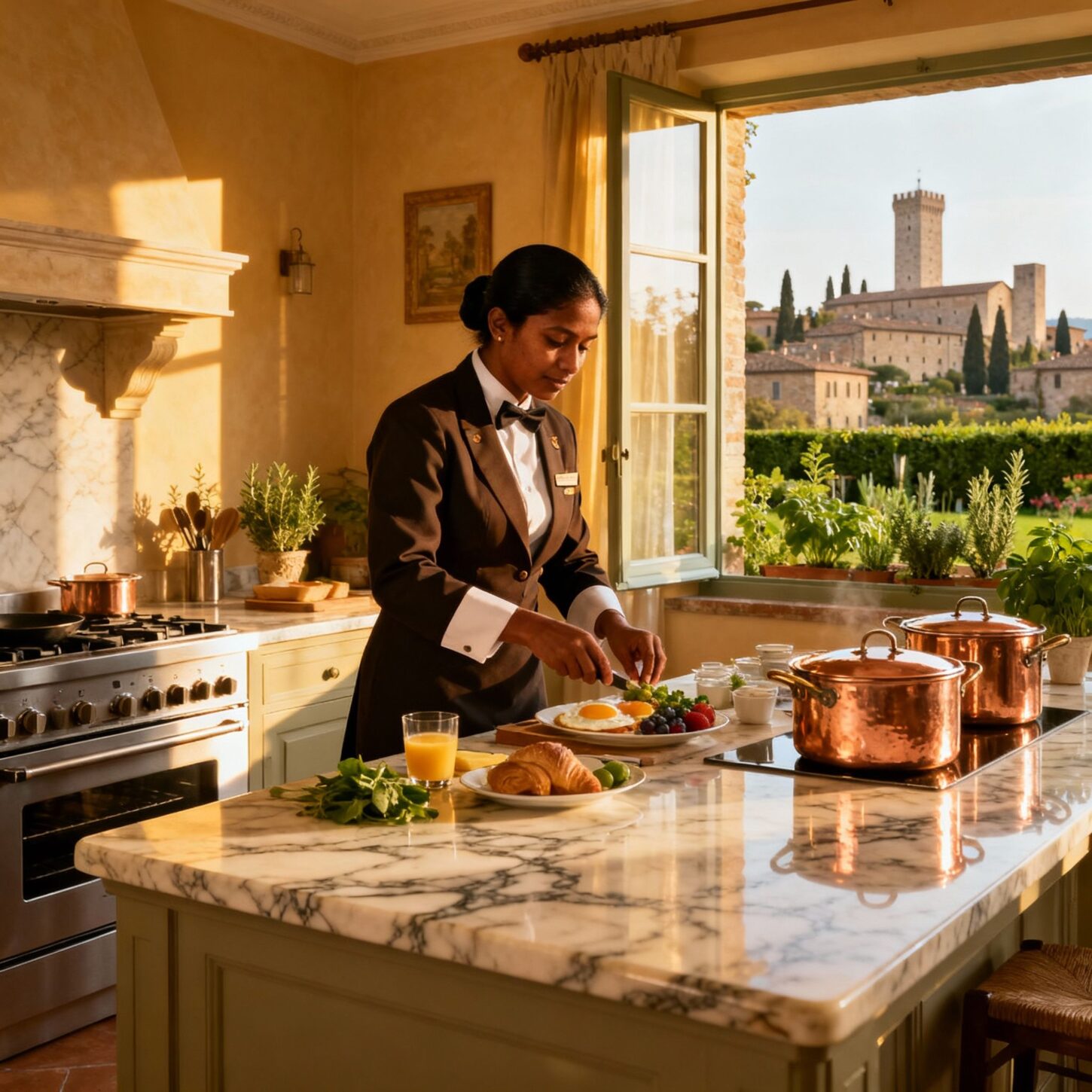 Coppia domestici San Gimignano - Chef domestico srilankese cucina gourmet