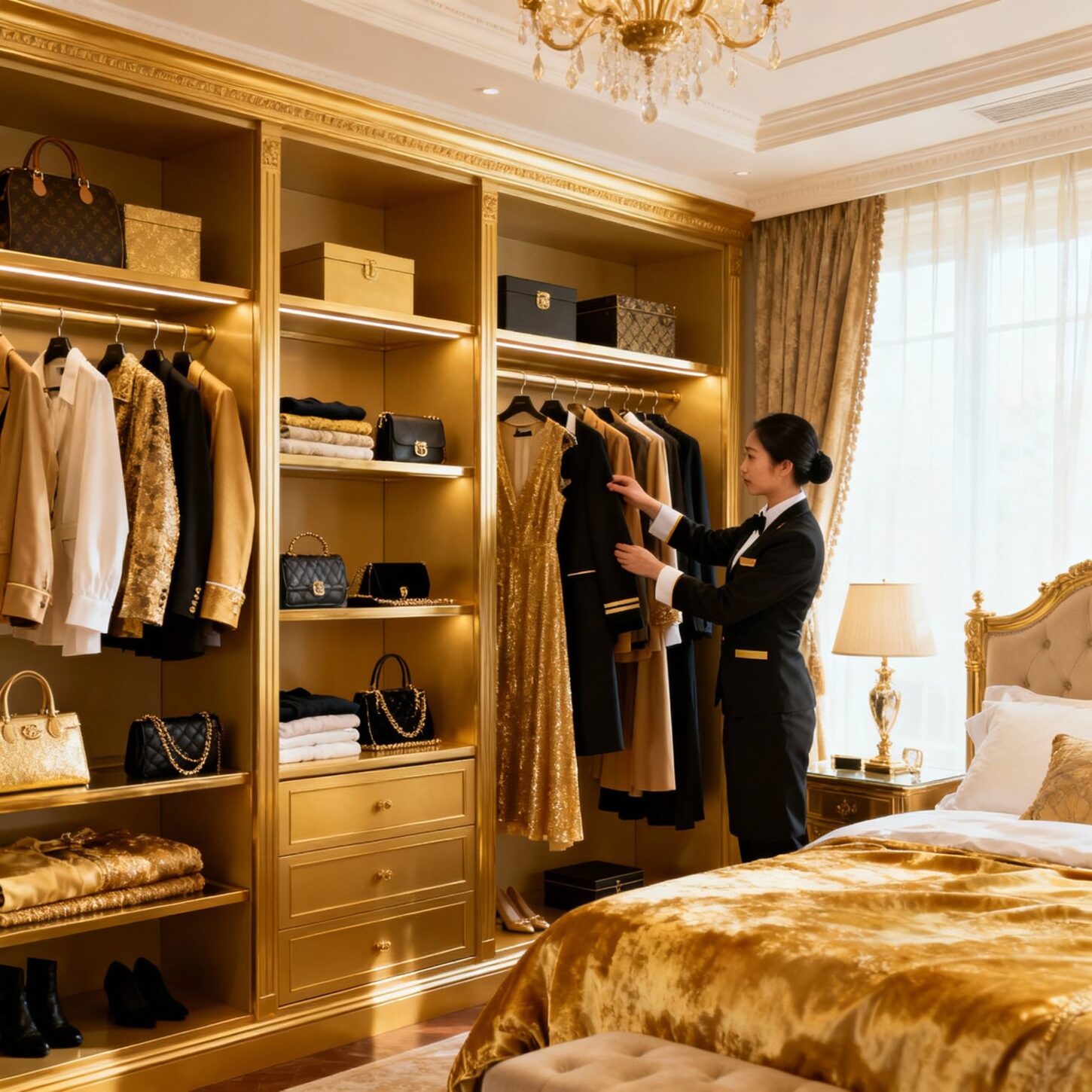 Coppia per gestione casa - Gestione guardaroba luxury da parte di personale asiatico