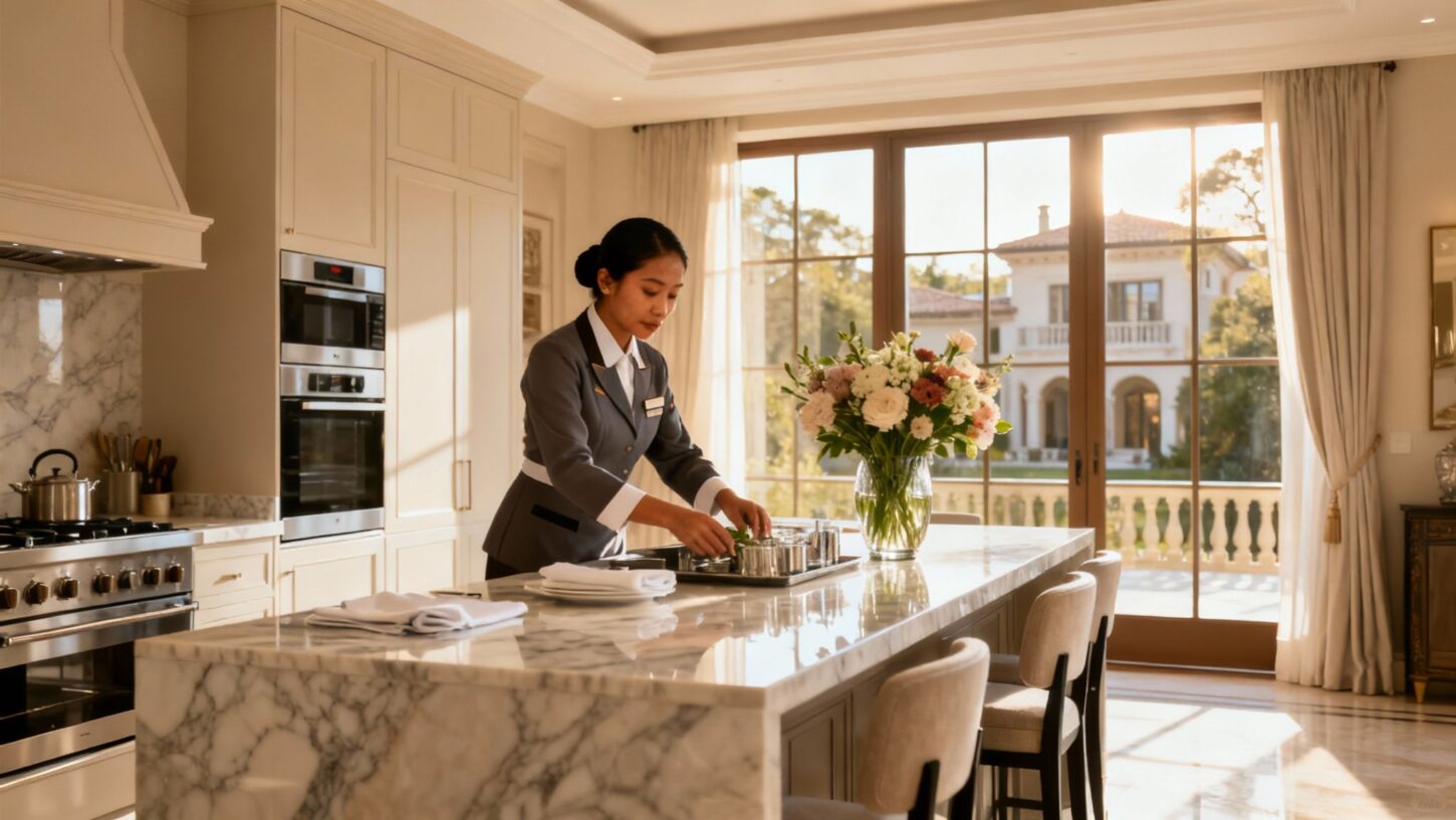 Migliore agenzia colf Frosinone - Domestico filippino cucina luxury villa italiana