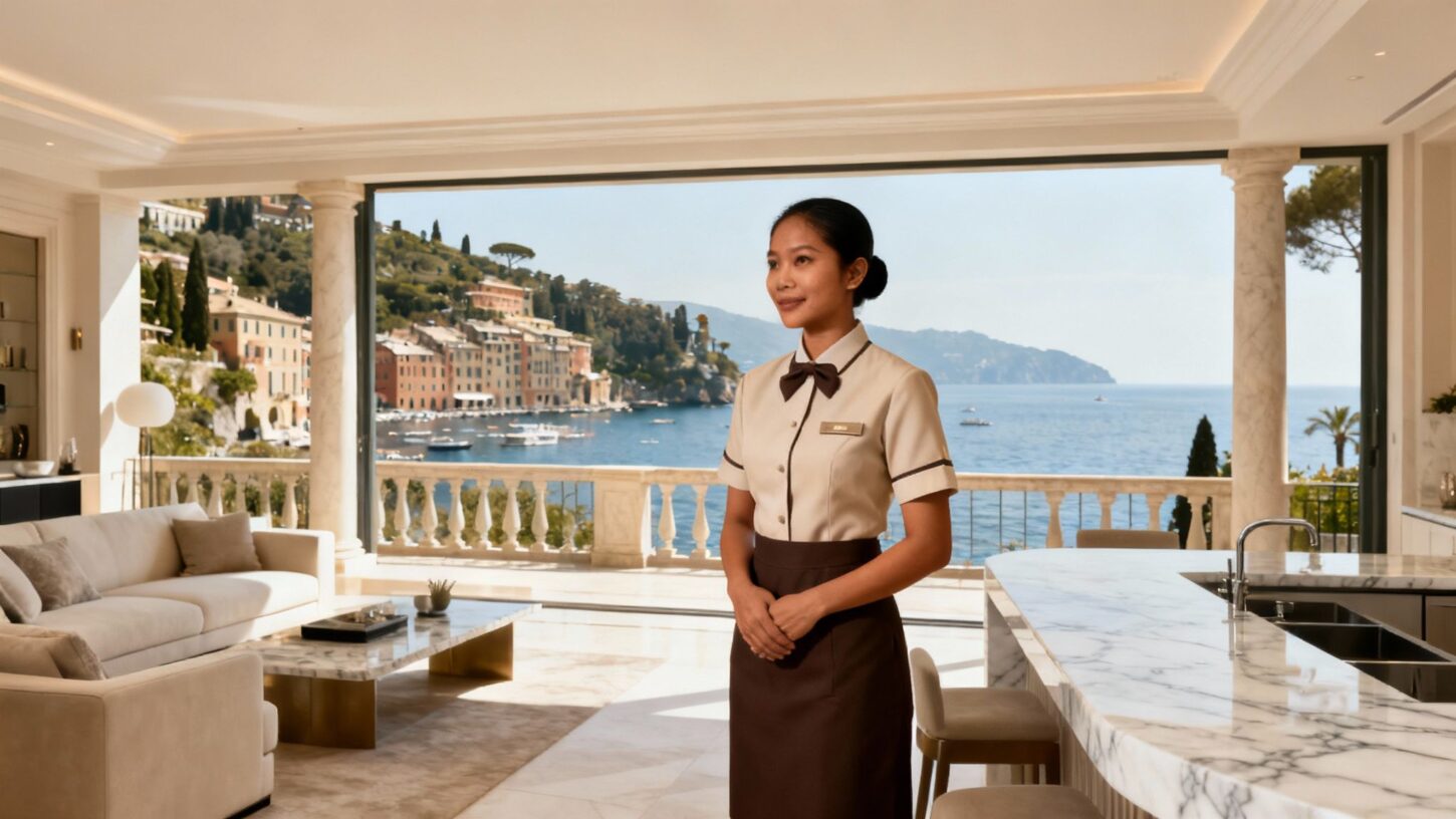 Migliore agenzia colf Portofino - Domestico filippino in villa luxury con vista mare