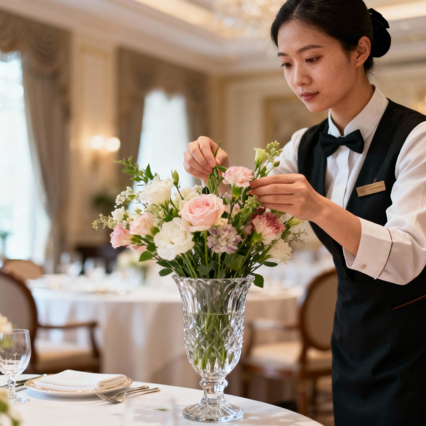 Migliore agenzia domestici Gorizia - Dettaglio professionale composizione fiori luxury