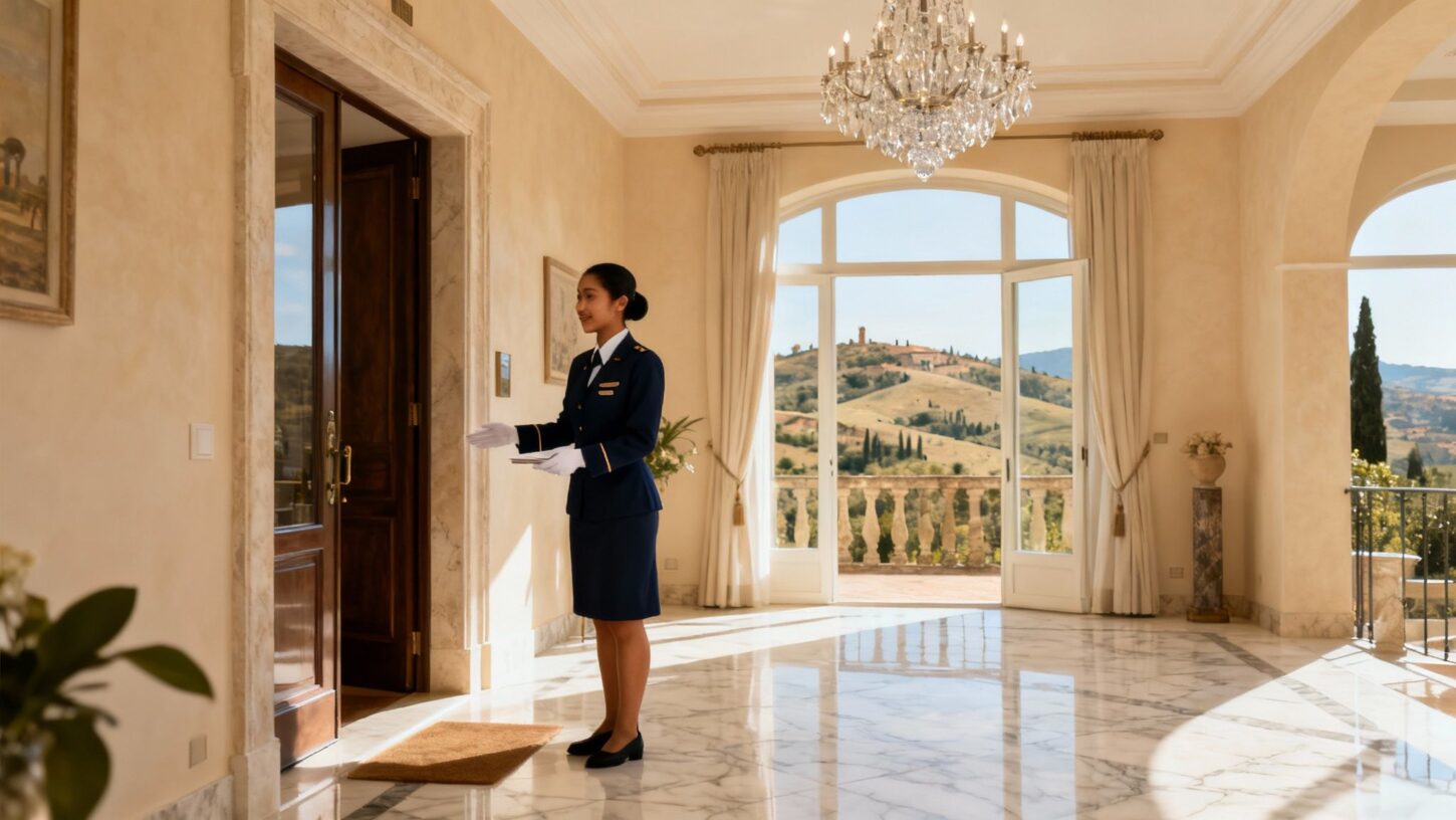 coppia domestici firenze colline - Servizio domestic help di lusso con personale filippino in villa toscana