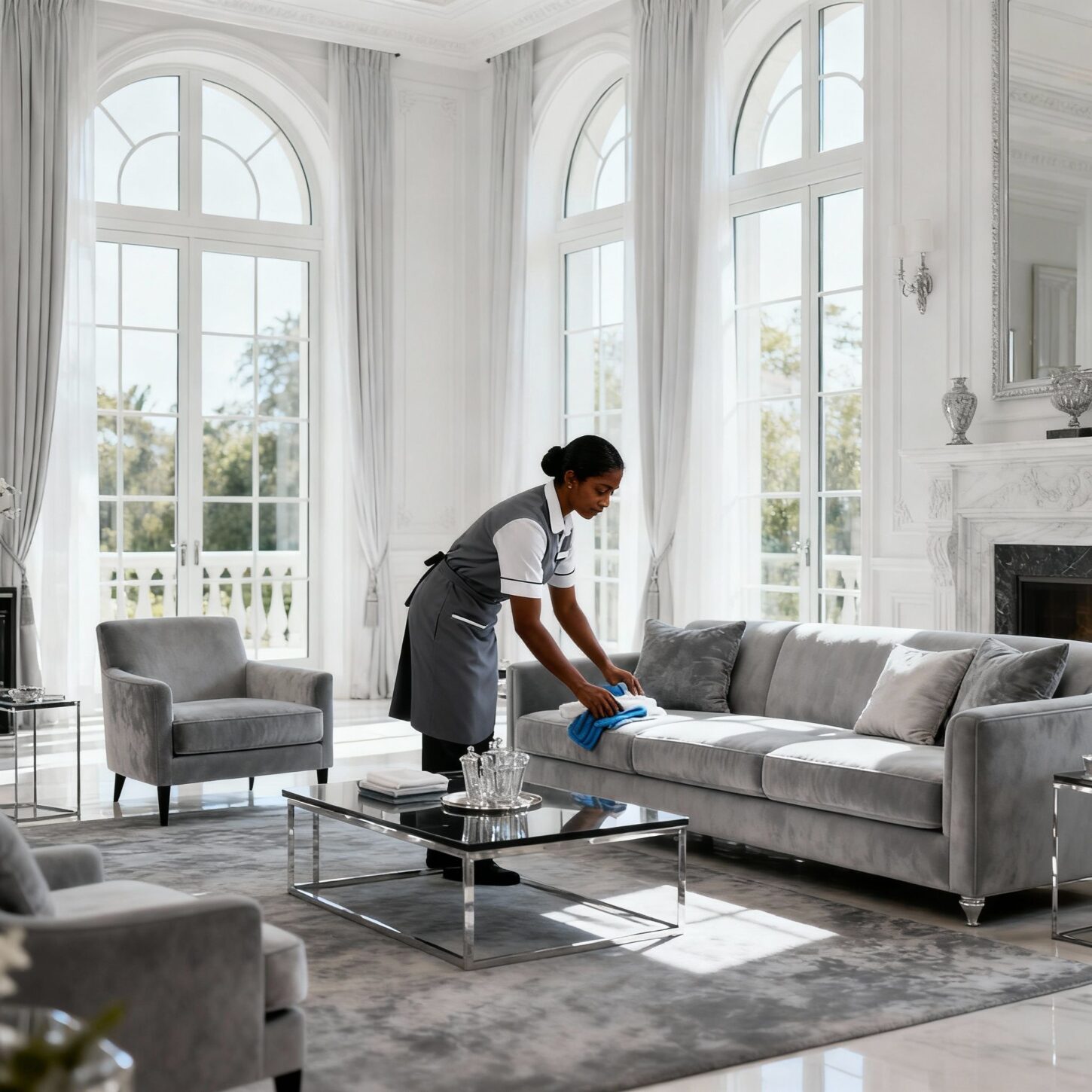 coppia domestici per villa di lusso - Servizi professionali per ambienti signorili