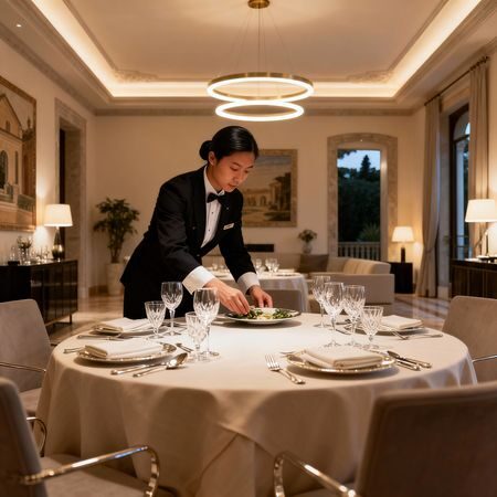 Agenzia colf filippine Rovigo - Allestimento tavola elegante per occasioni speciali