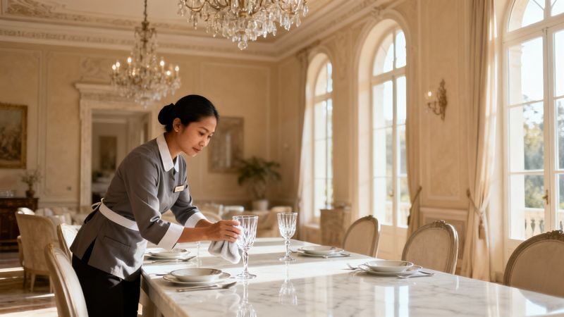 Agenzia colf filippine Viareggio - Domestico asiatico professionale in villa di lusso italiana
