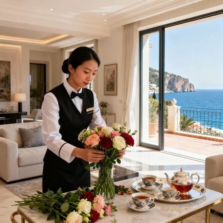 Agenzia domestici Taormina - personale asiatico che cura i dettagli in villa signorile