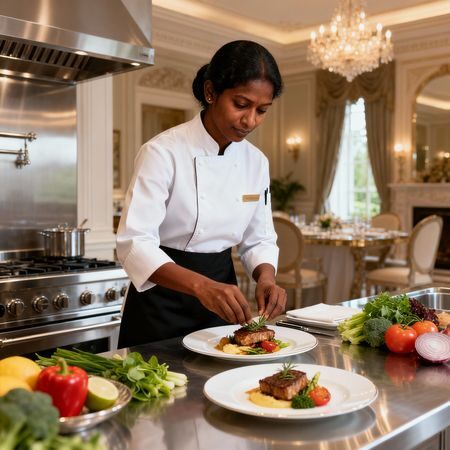 Agenzia per personale domestico Pistoia - Cucina gourmet preparata da domestico asiatico
