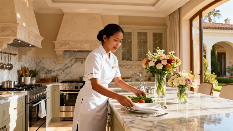 Agenzia per personale domestico Pordenone - domestico asiatico professionale in villa elegante