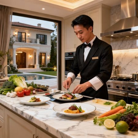 Agenzia per personale domestico Vercelli - Cucina gourmet preparata da personale specializzato in ambienti di prestigio