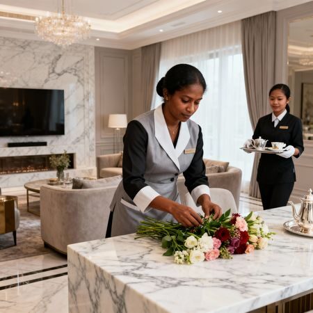 Migliore agenzia colf Carrara - Housekeeper asiatico che cura ogni dettaglio della tua casa di lusso