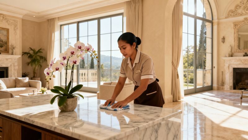 Migliore agenzia domestici Cuneo - domestico asiatico professionale in villa di lusso