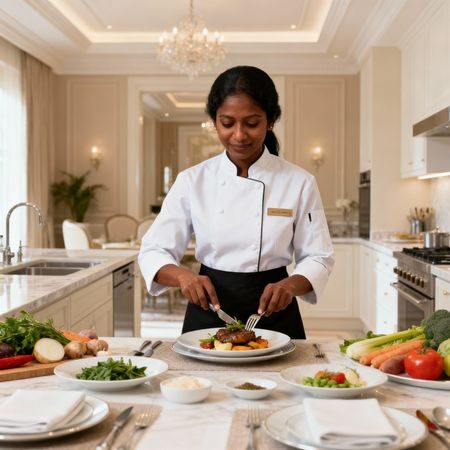 Migliore agenzia domestici Pisa - domestica Sri Lanka in cucina professionale