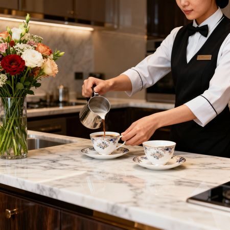 Agenzia colf filippine Fano - mani asiatiche che preparano un caffè perfetto