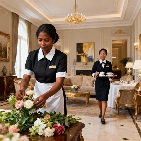 Agenzia domestici Urbino - Housekeeper Sri Lanka che cura gli ambienti di una villa europea
