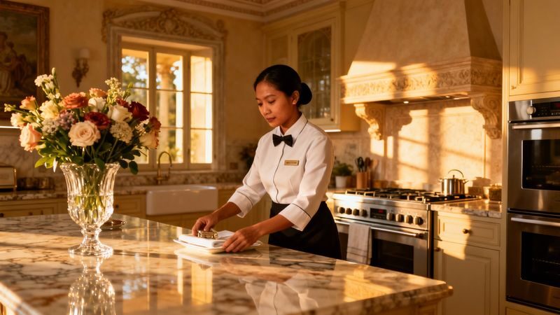 Agenzia per personale domestico Milano - domestico asiatico professionale in villa elegante