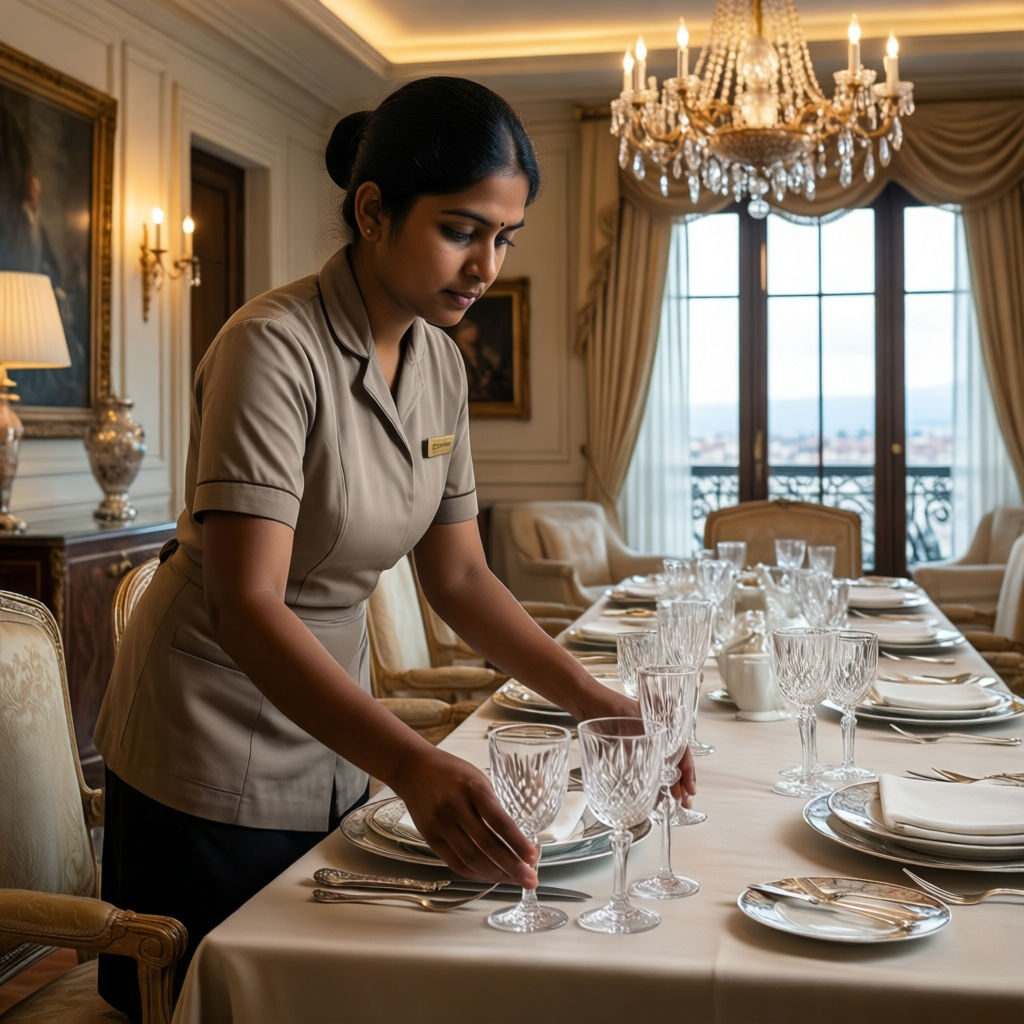 Colf Trieste - domestico asiatico srilankese in ambiente elegante arrangiando servizi di lusso
