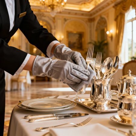 Migliore agenzia colf Alessandria - Professional housekeeper hands detail