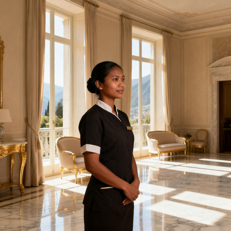 Agenzia colf filippine Trento - lavoratrice domestica asiatica in villa di lusso a Trento, servizio esclusivo e riservato