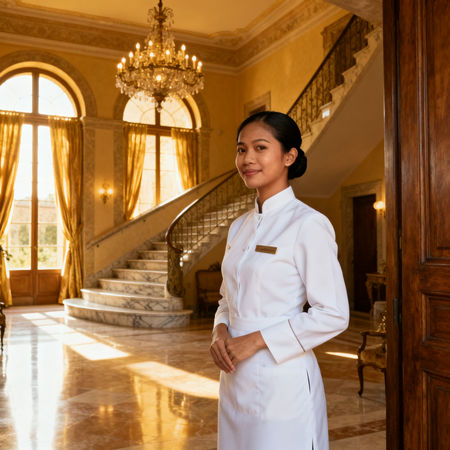 Agenzia domestici Arezzo: lavoratrice domestica asiatica in villa di lusso vicino Arezzo servizio premium e ambiente elegante