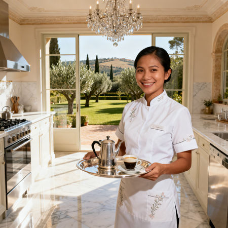 Agenzia domestici Latina - Servizio di personale domestico di lusso con lavoratrice asiatica in villa italiana esclusiva