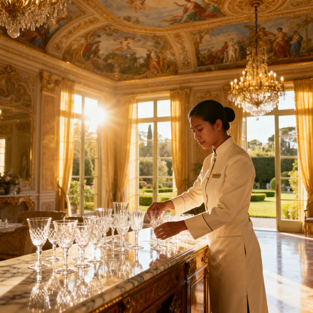 Agenzia domestici Pescara - lavoratrice domestica asiatica in villa di lusso, servizio esclusivo per famiglie