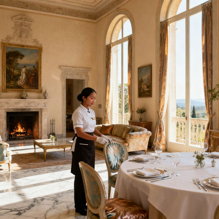 Agenzia per personale domestico Chianciano Terme - lavoratrice domestica asiatica in villa di lusso