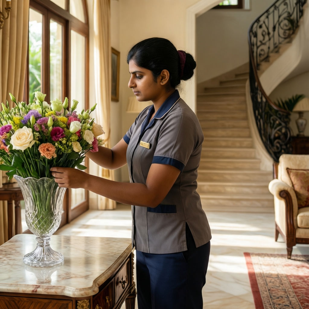 Colf Villasanta - servizio domestico Sri Lankan luxury villa professional elegant arrangements