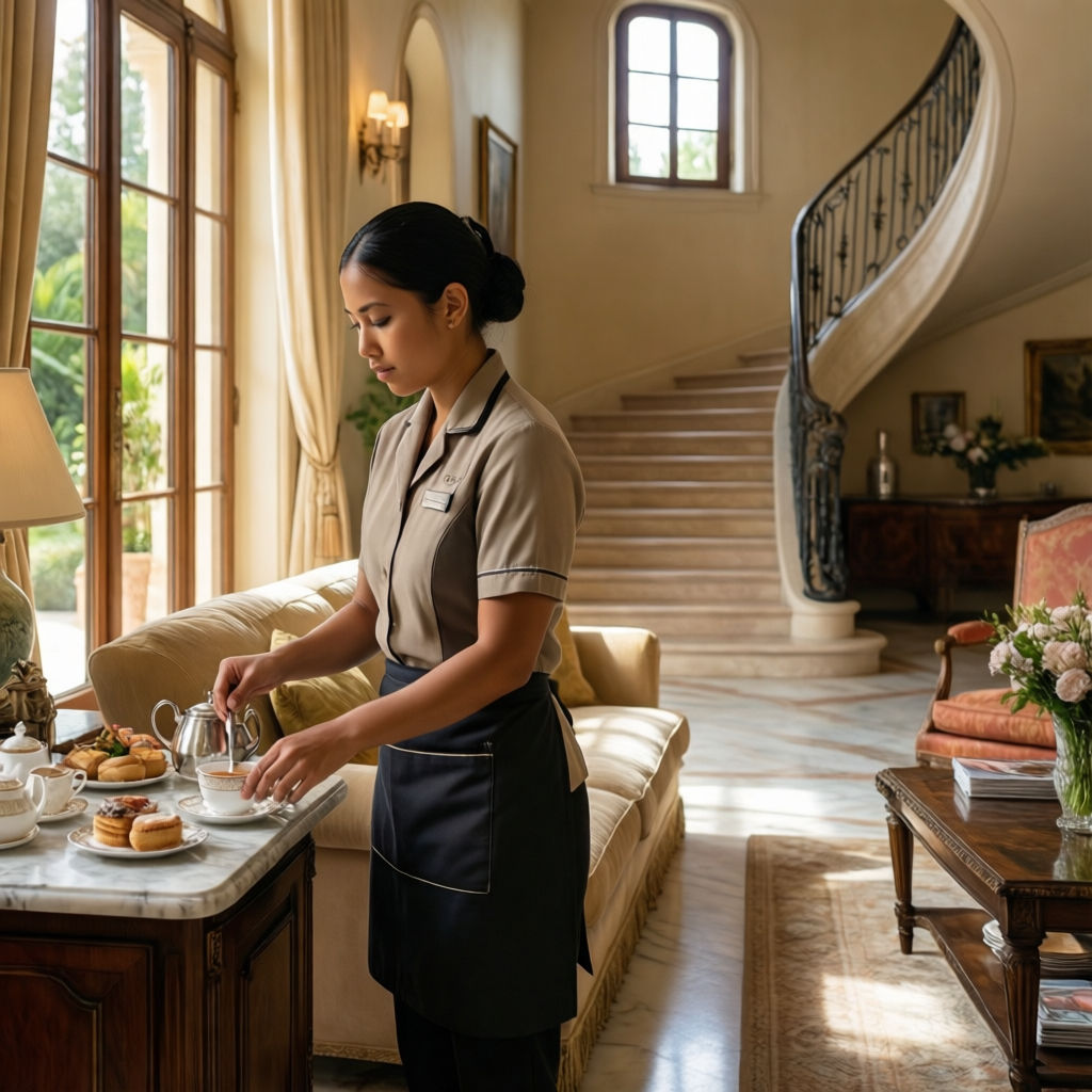 Colf Villasanta - servizio domestico lifestyle Philippines luxury villa afternoon tea preparation