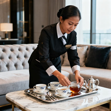 Migliore agenzia colf Belluno - servizio di tè asiatico in ambiente luxury a Belluno