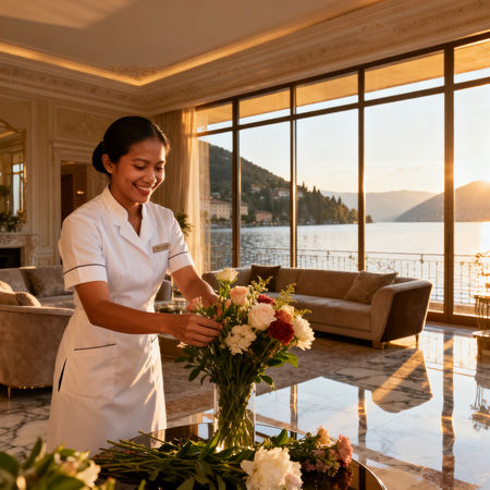 Migliore agenzia colf Como - domestici luxury su misura, lavoratori asiatici qualificati per ville eleganti sul lago