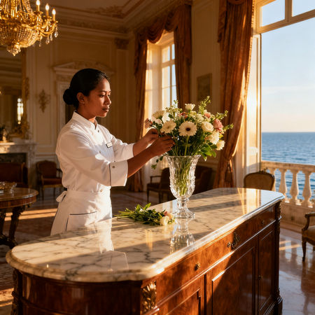 Agenzia colf filippine Trieste - lavoratrice domestica asiatica in villa di lusso a Trieste, servizio impeccabile