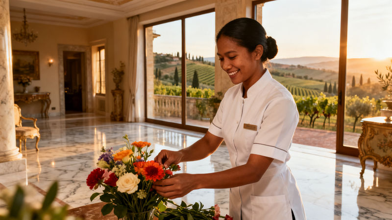 Agenzia domestici Massa - servizio professionale di collaboratori domestici asiatici per ville di lusso in Toscana