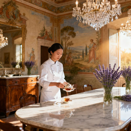 Agenzia per personale domestico Lucca - lavoratrice asiatica in villa toscana di lusso