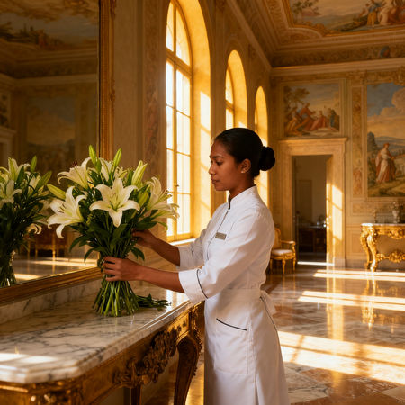Migliore agenzia colf Firenze - servizio domestico di lusso con lavoratrice asiatica in villa fiorentina elegante